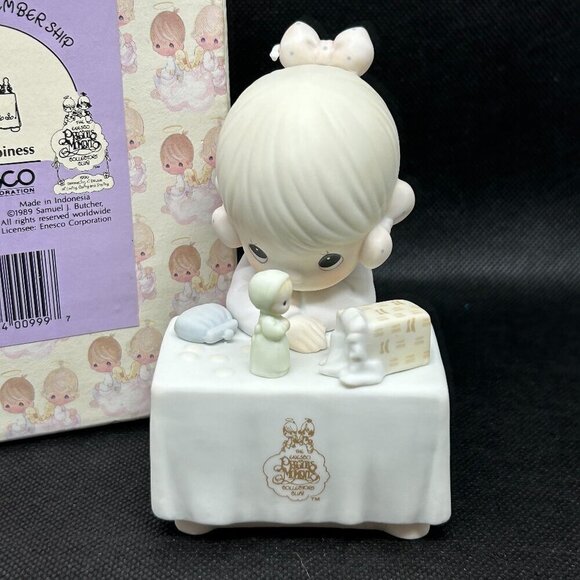 PRECIOUS Moments "My Happiness" 1990 symbol of membership figurine - Picture 1 of 5